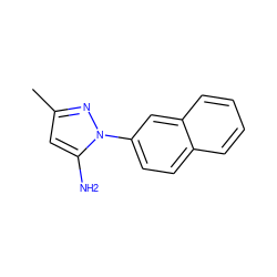 Cc1cc(N)n(-c2ccc3ccccc3c2)n1 ZINC000003175968