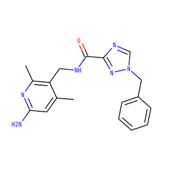 Cc1cc(N)nc(C)c1CNC(=O)c1ncn(Cc2ccccc2)n1 ZINC000114078611