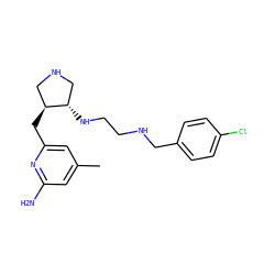 Cc1cc(N)nc(C[C@H]2CNC[C@@H]2NCCNCc2ccc(Cl)cc2)c1 ZINC000064447686