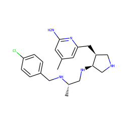 Cc1cc(N)nc(C[C@H]2CNC[C@H]2NC[C@H](C)NCc2ccc(Cl)cc2)c1 ZINC000040413708
