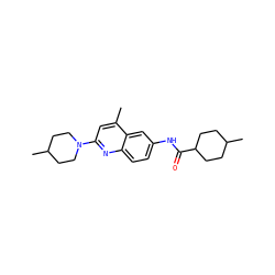 Cc1cc(N2CCC(C)CC2)nc2ccc(NC(=O)C3CCC(C)CC3)cc12 ZINC000003894499