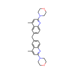 Cc1cc(N2CCOCC2)nc2ccc(Cc3ccc4nc(N5CCOCC5)cc(C)c4c3)cc12 ZINC000001592018
