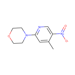 Cc1cc(N2CCOCC2)ncc1[N+](=O)[O-] ZINC000019815732