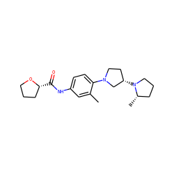 Cc1cc(NC(=O)[C@@H]2CCCO2)ccc1N1CC[C@H](N2CCC[C@@H]2C)C1 ZINC000096286315
