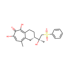 Cc1cc(O)c(=O)c(O)c2c1C[C@@H]([C@](C)(O)CS(=O)(=O)c1ccccc1)CC2 ZINC000072107621