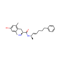 Cc1cc(O)cc(C)c1C[C@H](N)C(=O)N[C@H](C)/C=C/CCCc1ccccc1 ZINC000013448011