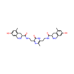 Cc1cc(O)cc(C)c1C[C@H](N)C(=O)NCCc1nc(C)c(CCNC(=O)[C@H](N)Cc2c(C)cc(O)cc2C)[nH]c1=O ZINC000026575836