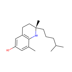 Cc1cc(O)cc2c1N[C@@](C)(CCCC(C)C)CC2 ZINC000299854651