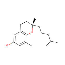 Cc1cc(O)cc2c1O[C@@](C)(CCCC(C)C)CC2 ZINC000202035557