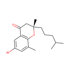 Cc1cc(O)cc2c1O[C@@](C)(CCCC(C)C)CC2=O ZINC000299856997