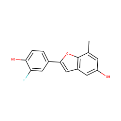 Cc1cc(O)cc2cc(-c3ccc(O)c(F)c3)oc12 ZINC000028370566