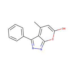 Cc1cc(O)oc2nnc(-c3ccccc3)c1-2 ZINC000006507144