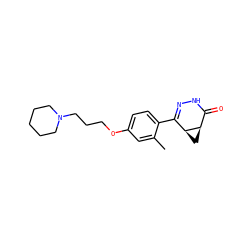 Cc1cc(OCCCN2CCCCC2)ccc1C1=NNC(=O)[C@H]2C[C@@H]12 ZINC000299858381