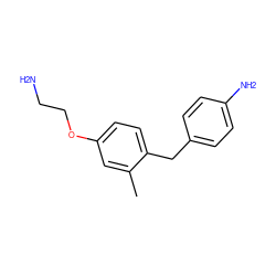 Cc1cc(OCCN)ccc1Cc1ccc(N)cc1 ZINC000473166125