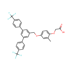 Cc1cc(OCc2cc(-c3ccc(C(F)(F)F)cc3)cc(-c3ccc(C(F)(F)F)cc3)c2)ccc1OCC(=O)O ZINC000037866918