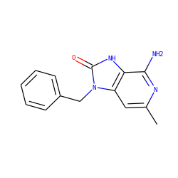 Cc1cc2c([nH]c(=O)n2Cc2ccccc2)c(N)n1 ZINC000068249171