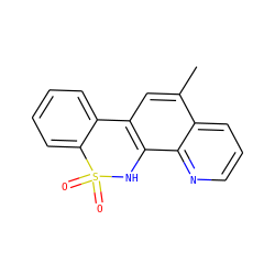 Cc1cc2c(c3ncccc13)NS(=O)(=O)c1ccccc1-2 ZINC000201609545