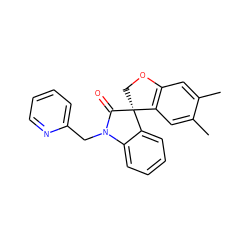 Cc1cc2c(cc1C)[C@]1(CO2)C(=O)N(Cc2ccccn2)c2ccccc21 ZINC000103177613