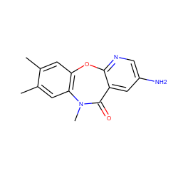 Cc1cc2c(cc1C)N(C)C(=O)c1cc(N)cnc1O2 ZINC000006522178