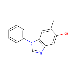 Cc1cc2c(cc1O)ncn2-c1ccccc1 ZINC000013798325
