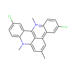 Cc1cc2c3cc(Cl)ccc3[n+](C)c3c4cc(Cl)ccc4n(C)c(c1)c23 ZINC000013472211