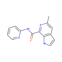 Cc1cc2cc[nH]c2c(C(=O)Nc2ccccn2)n1 ZINC000095580553