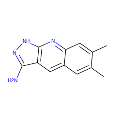 Cc1cc2cc3c(N)n[nH]c3nc2cc1C ZINC000005445974