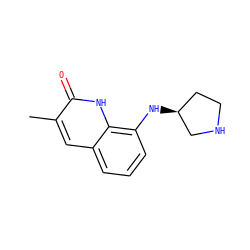 Cc1cc2cccc(N[C@H]3CCNC3)c2[nH]c1=O ZINC000473135655