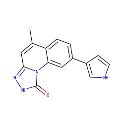 Cc1cc2n[nH]c(=O)n2c2cc(-c3cc[nH]c3)ccc12 ZINC000058582774