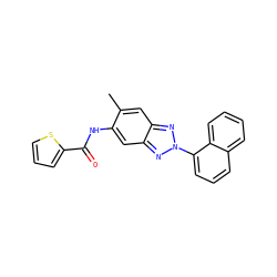 Cc1cc2nn(-c3cccc4ccccc34)nc2cc1NC(=O)c1cccs1 ZINC000002849248