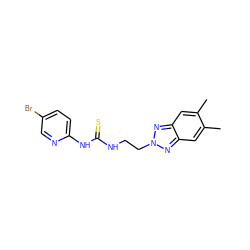 Cc1cc2nn(CCNC(=S)Nc3ccc(Br)cn3)nc2cc1C ZINC000013759887