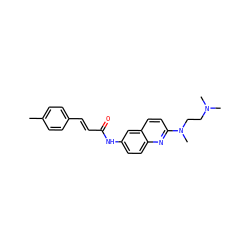 Cc1ccc(/C=C/C(=O)Nc2ccc3nc(N(C)CCN(C)C)ccc3c2)cc1 ZINC000013671942