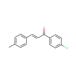 Cc1ccc(/C=C/C(=O)c2ccc(Cl)cc2)cc1 ZINC000004582780