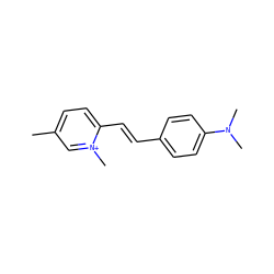 Cc1ccc(/C=C/c2ccc(N(C)C)cc2)[n+](C)c1 ZINC000003894022