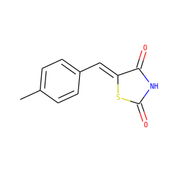Cc1ccc(/C=C2\SC(=O)NC2=O)cc1 ZINC000012409475