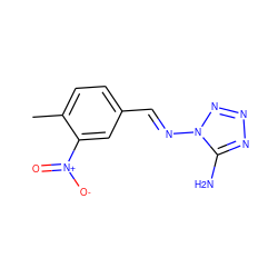 Cc1ccc(/C=N/n2nnnc2N)cc1[N+](=O)[O-] ZINC000000314079