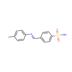 Cc1ccc(/N=C/c2ccc(S(N)(=O)=O)cc2)cc1 ZINC000029132097