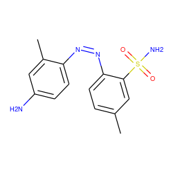 Cc1ccc(/N=N\c2ccc(N)cc2C)c(S(N)(=O)=O)c1 ZINC000100134226