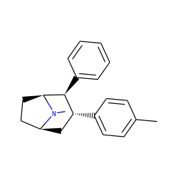 Cc1ccc([C@@H]2C[C@H]3CC[C@@H]([C@H]2c2ccccc2)N3C)cc1 ZINC000027194428