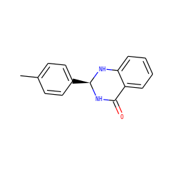 Cc1ccc([C@@H]2NC(=O)c3ccccc3N2)cc1 ZINC000000165044
