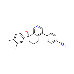 Cc1ccc([C@]2(O)CCCc3c(-c4ccc(C#N)cc4)cncc32)cc1C ZINC000205706913