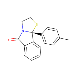 Cc1ccc([C@]23SCCN2C(=O)c2ccccc23)cc1 ZINC000006522716