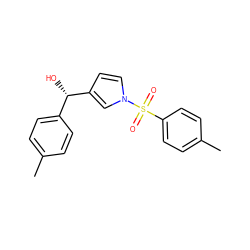 Cc1ccc([C@H](O)c2ccn(S(=O)(=O)c3ccc(C)cc3)c2)cc1 ZINC000006522688