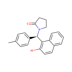 Cc1ccc([C@H](c2c(O)ccc3ccccc23)N2CCCC2=O)cc1 ZINC001772584276