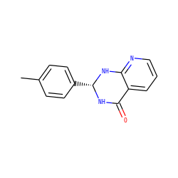 Cc1ccc([C@H]2NC(=O)c3cccnc3N2)cc1 ZINC000473089746