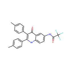 Cc1ccc(-c2[nH]c3ccc(NC(=O)C(F)(F)F)cc3c(=O)c2-c2ccc(C)cc2)cc1 ZINC001772651111