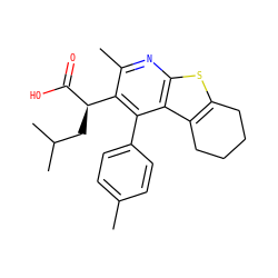Cc1ccc(-c2c([C@@H](CC(C)C)C(=O)O)c(C)nc3sc4c(c23)CCCC4)cc1 ZINC000113123671