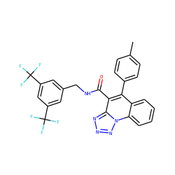Cc1ccc(-c2c(C(=O)NCc3cc(C(F)(F)F)cc(C(F)(F)F)c3)c3nnnn3c3ccccc23)cc1 ZINC000044308306
