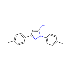 Cc1ccc(-c2cc(N)n(-c3ccc(C)cc3)n2)cc1 ZINC000000307039