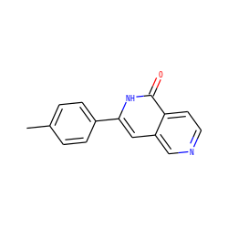 Cc1ccc(-c2cc3cnccc3c(=O)[nH]2)cc1 ZINC000146106202